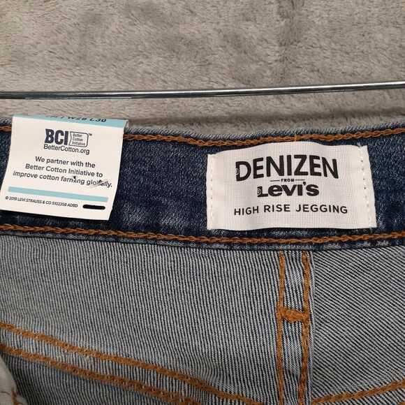 Levi’s Jeans Women 7M 28x30 Denizen High Rise Jegging Button Fly Distressed NWT - Picture 7 of 12